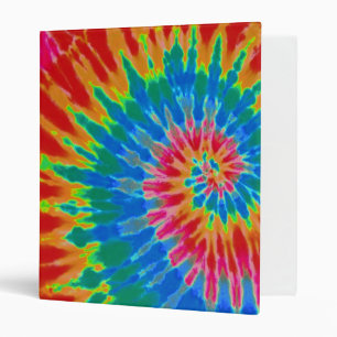 Red and Blue Tie Dye Binder