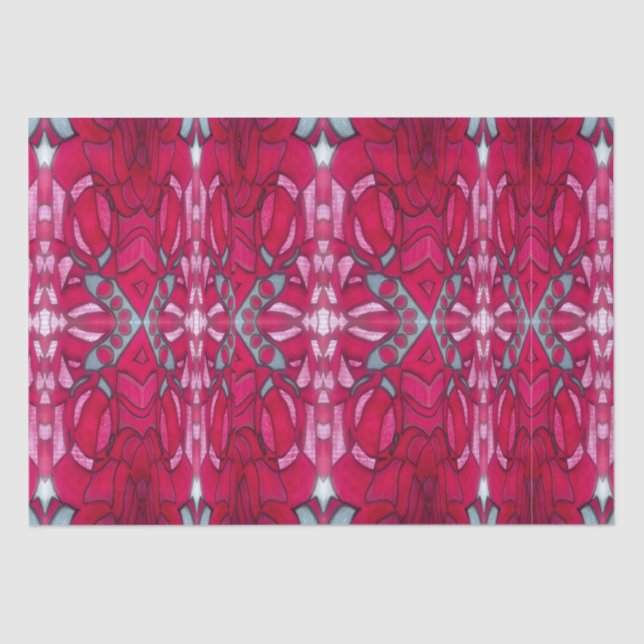 Red and blue tissue paper  (Front)