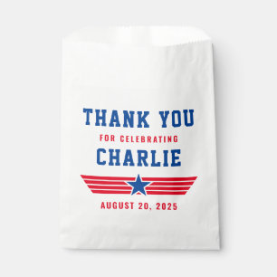 Red and Blue TopOne Birthday Thank You Favour Bag