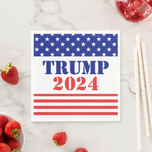 Red and Blue Trump 2020 President Election Napkin