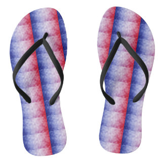 Red and Blue Women's Flip Flops