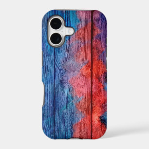 Red and Blue Wood Vintage