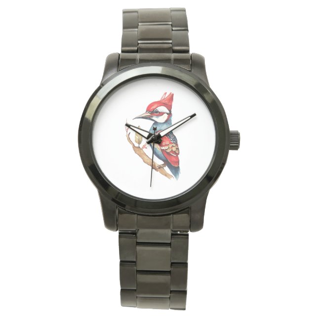 Red and Blue Woodpecker Watch (Front)