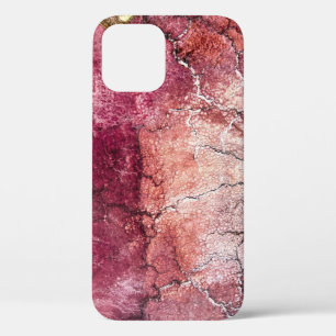 Red and brown abstract painting iPhone 12 case