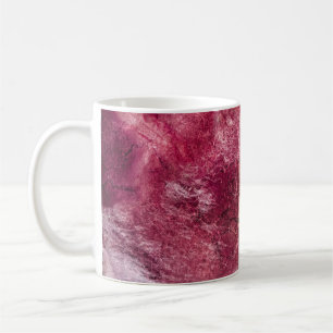 Red and brown abstract painting coffee mug