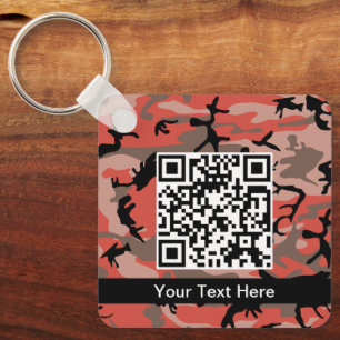 Red and Brown Camo, Camouflage, Military, Army Keychain