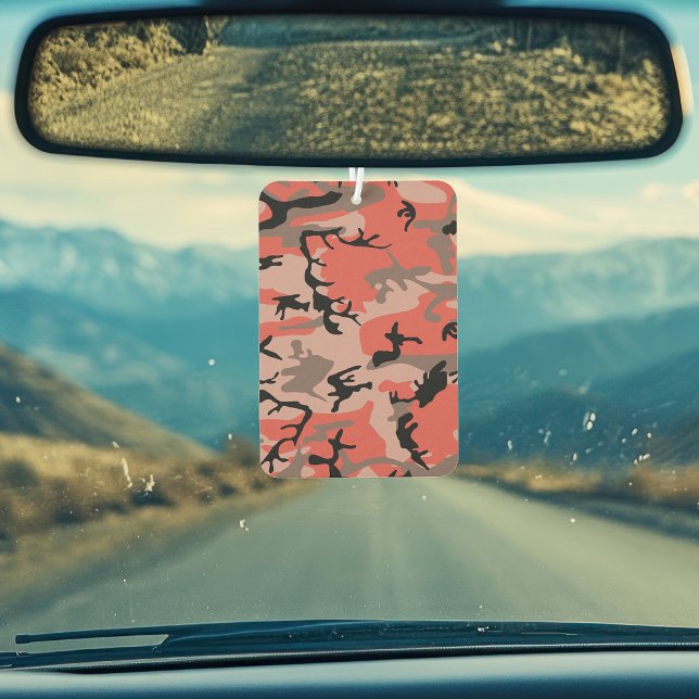 Red and Brown Camouflage, Military, Army Air Freshener (Creator Uploaded)