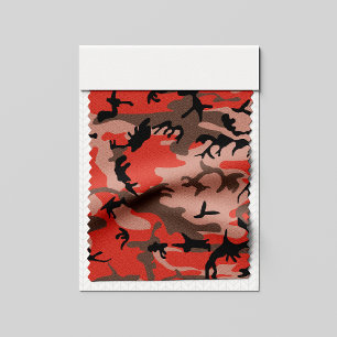 Red and Brown Camouflage, Military, Army Fabric