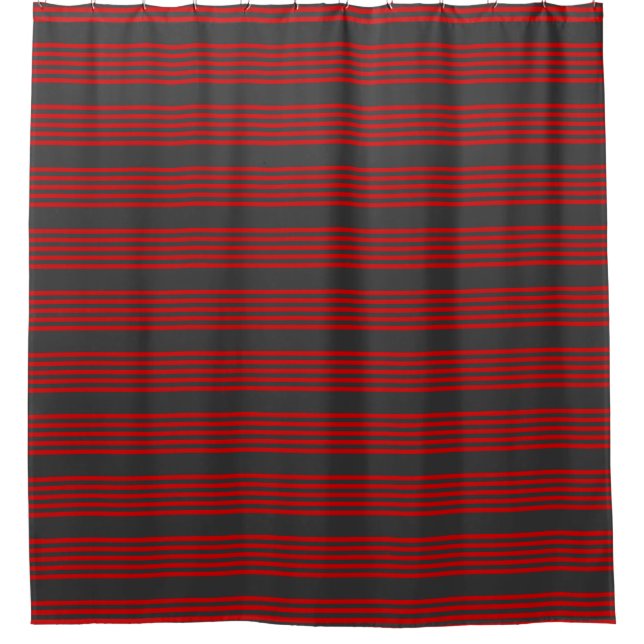 Red and charcoal five stripe pattern (Front)