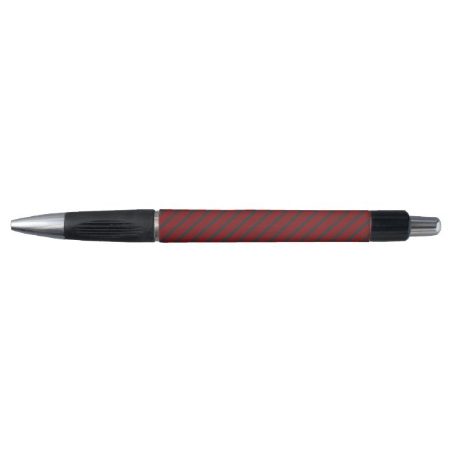 Red and charcoal five stripe pattern pen (Front)