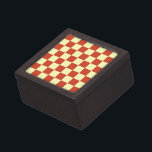 Red and Cream Chequered Jewelry Box<br><div class="desc">A bright cherry red and cream chequered pattern,  geometric and simple,  yet the colours give it a feeling of whimsy & vintage fantasy.</div>