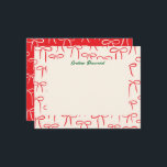 Red and Cream Simple Bows Personal Stationery Card<br><div class="desc">A pattern of simple and sweet hand-drawn bows in festive cherry red on warm white give this flat personal stationery note card a carefree and feminine air,  perfect for sending post-Christmas holiday thank you notes or as a festive,  seasonal,  customized hostess gift. Don't forget to edit the name text!</div>