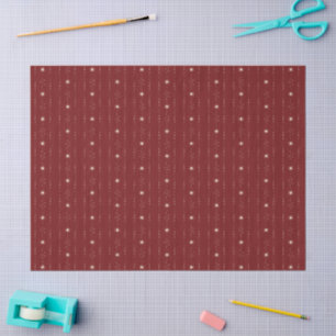 Red And Cream Stars Merry Christmas Tissue Paper