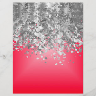 Red and faux glitter flyer