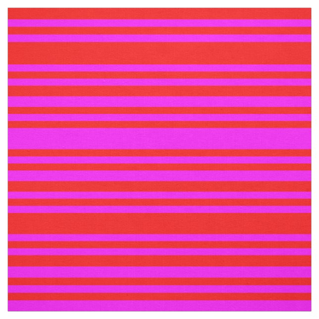 Red and Fuchsia Coloured Stripes Fabric (Swatch)