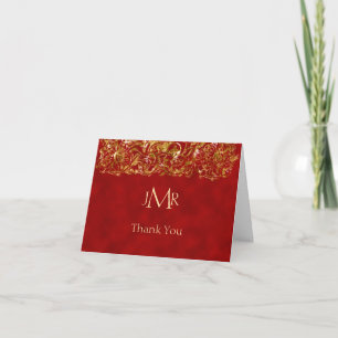Red and Gold 40th Anniversary Thank You