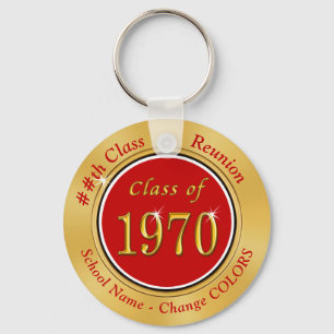 Red and Gold, 55th Class Reunion, Class of 1970 Keychain