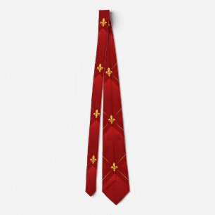 Red and Gold Art Nouveau Tie