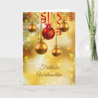 Red and gold baubles German Christmas