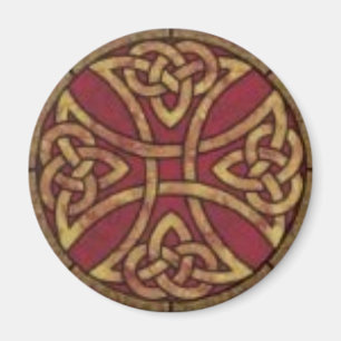 Red and Gold Celtic Knot Magnet