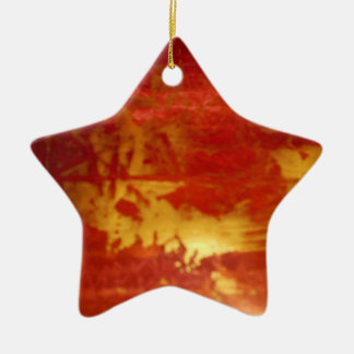 red and gold ceramic decoration