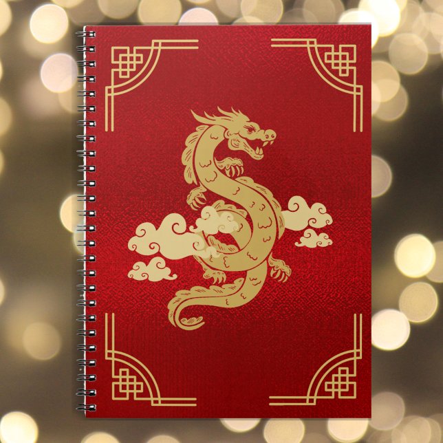 Red and Gold Chinese Dragon Notebook (Creator Uploaded)
