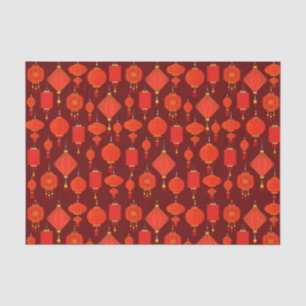 Red and gold Chinese lanterns  Tissue Paper