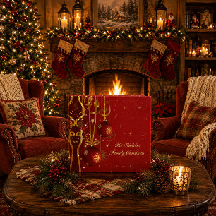 Red and Gold Christmas Album Binder