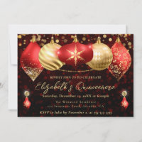Red and Gold Christmas Baubles Quinceanera