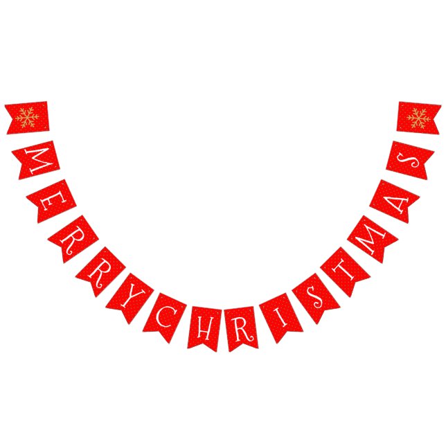 Red and Gold Christmas  Bunting Flags (All)