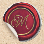 Red And Gold Christmas Monogram Wax Seal Stickers<br><div class="desc">Classy wax seal design sticker with red and gold colours to personalize with your monogram for any occasion,  from birthday and anniversary to baby showers!</div>