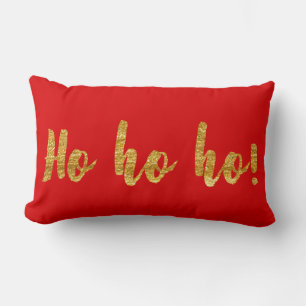 Red and Gold Christmas Pillow