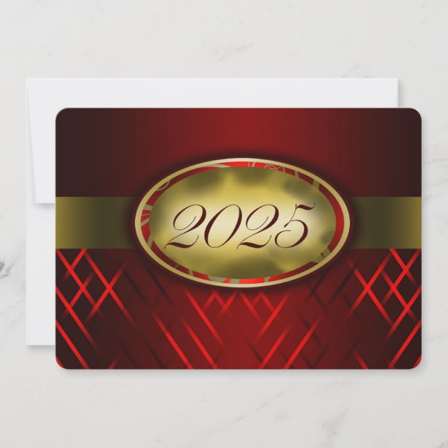 Red and Gold Class of 2025 Invitation (Front)