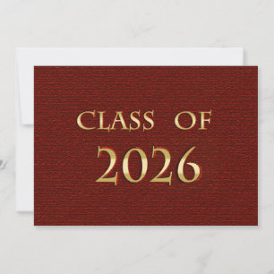 Red and Gold Class of 2026 Card