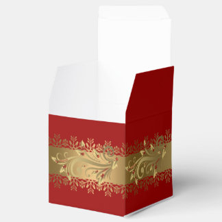 Red and Gold Corporate Holiday Gift Favor Box