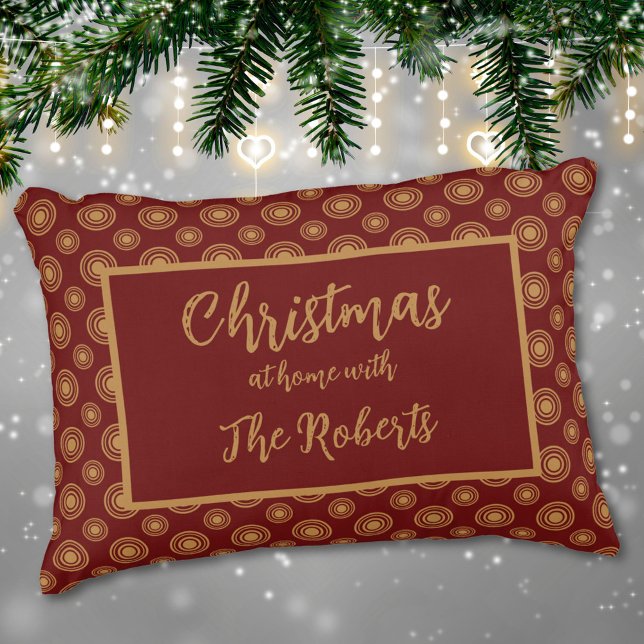 Red And Gold Custom Christmas  Accent Pillow (Creator Uploaded)