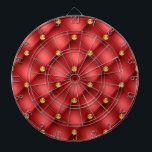 Red and Gold Diamond Tufted Leather Texture Luxury Dartboard<br><div class="desc">Red and Gold Diamond Tufted Leather Texture Luxury Golden Jewel Personalized Gift - You can also add your Text / Name / more - Make Your Special Gift - Resize and move or remove and add text / elements with Customization tool ! Design by MIGNED. Please see my other projects...</div>