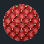 Red and Gold Diamond Tufted Leather Texture Luxury Dartboard<br><div class="desc">Red and Gold Diamond Tufted Leather Texture Luxury Golden Jewel Personalized Gift - You can also add your Text / Name / more - Make Your Special Gift - Resize and move or remove and add text / elements with Customization tool ! Design by MIGNED. Please see my other projects...</div>