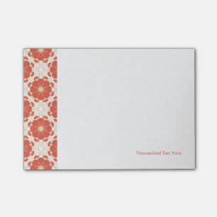 Red And Gold Floral Lace Pattern Post-it Notes