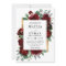 Red and Gold Floral Rustic Elegant White Wedding