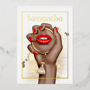 Red and Gold Glam Chic Spa Party