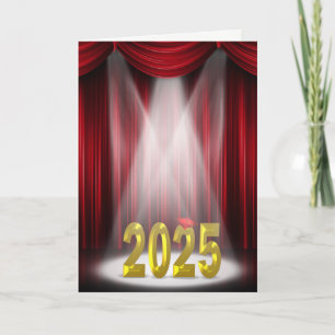 Red and Gold Graduation 2025 in Spotlight Card