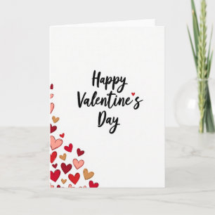 Red And Gold Hearts Card