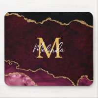 Red and Gold Marble Agate
