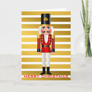 Red and Gold Nutcracker 2 Holiday Card