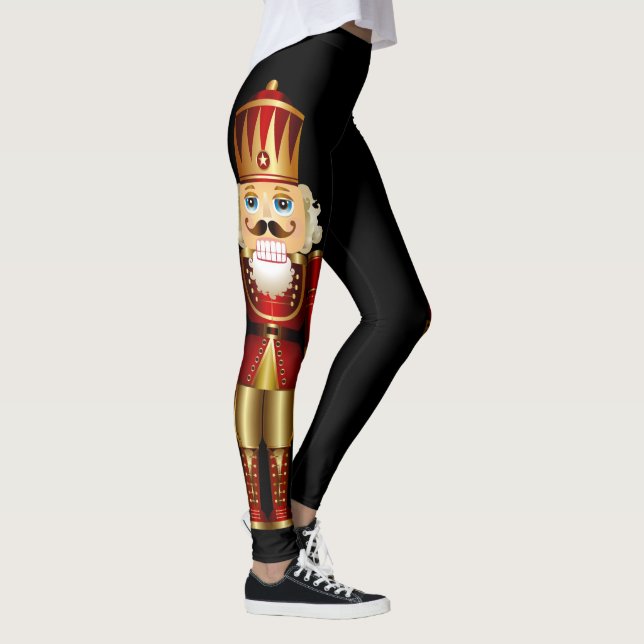 Red and Gold Nutcrackers Huge Leggings (Right)