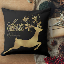 Red And Gold Plaid Merry Christmas Couch