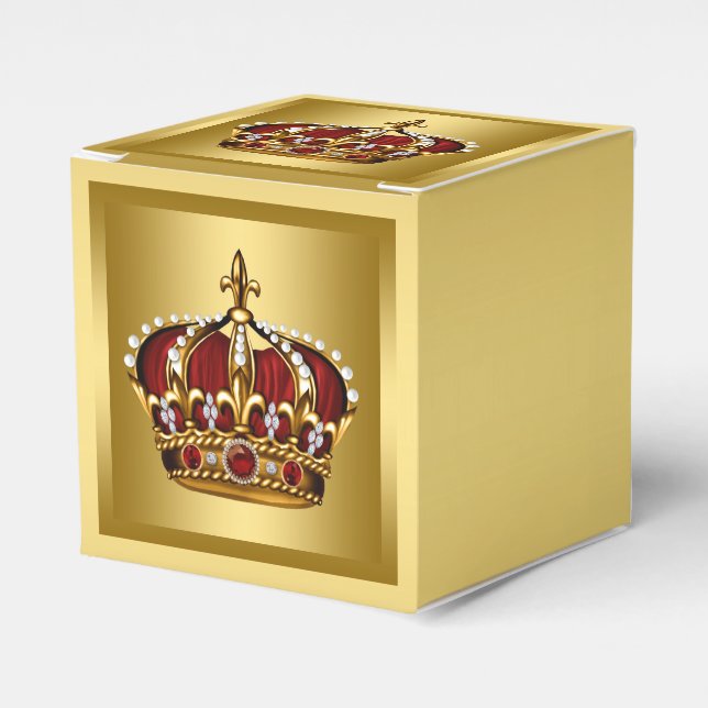 Red and Gold Prince Favor Box (Front Side)