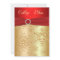 Red and Gold Snowflakes Wedding Invitation