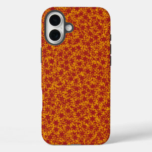 Red and Gold Star Team Spirit Sports Colours iPhone 16 Plus Case